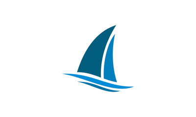 vector sailing ship logo