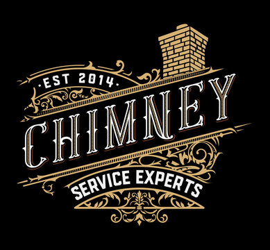 Vintage Chimney Logo. Vector Layered