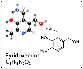 Pyridoxamine Molecule Structure