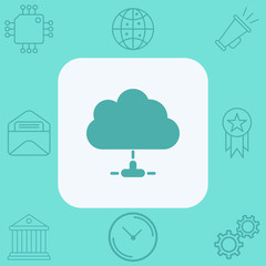 Cloud vector icon sign symbol