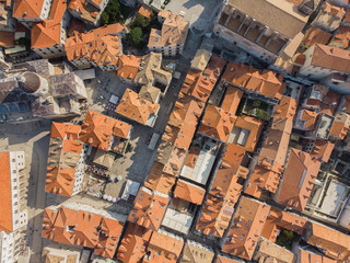 Top view of the old town of Dubrovnik, Croatia