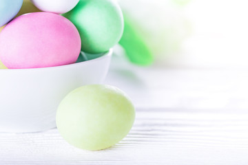 Colorful easter eggs. Happy Easter card