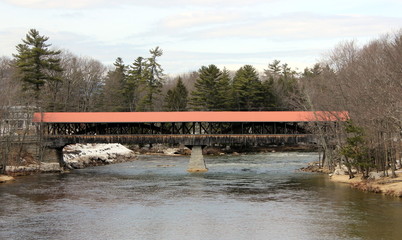 Saco River Covered Bridge in Conway. New Hampshire. Built in 1890