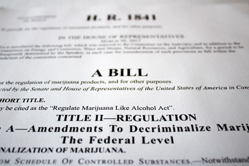 Cannabis SAFE Banking Act / Bill - obrazy, fototapety, plakaty