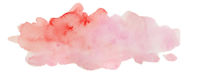 watercolor stain on white paper. Isolated element for design. hand-drawn texture on paper