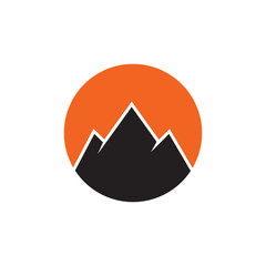 Mountain logo icon design template