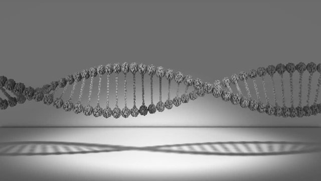 DNA double helix cog gear wheels spinning machinery of life 3D render