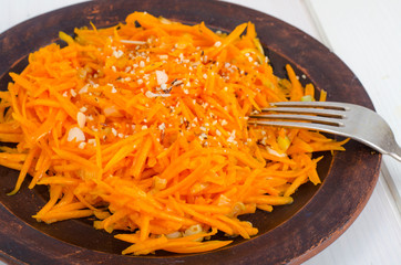 Delicious healthy diet pumpkin salad.