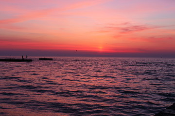 beautiful sunrise on the Black Sea
