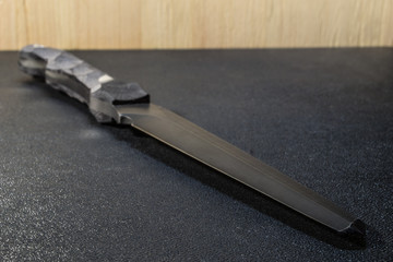 Unfinished custom stiletto knives with handle covers