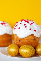 Easter bread and eggs