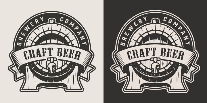Monochrome brewing emblem