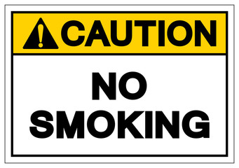 Caution No Smoking Symbol Sign, Vector Illustration, Isolate On White Background Label .EPS10