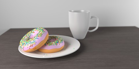 Donuts auf einem Teller