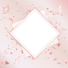 Light pink confetti celebratory design
