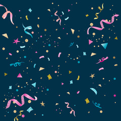 Colorful confetti celebratory design - obrazy, fototapety, plakaty