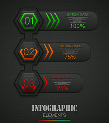 Infographics Business Template concept with 3 options