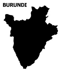 Vector Flat Map of Burundi with Caption