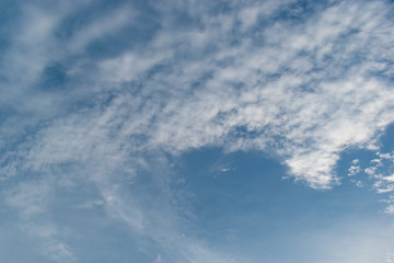 white cloud on clear blue sky