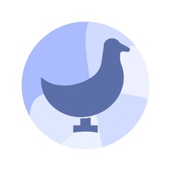 Bird icon template with soft blue circle color.- vector