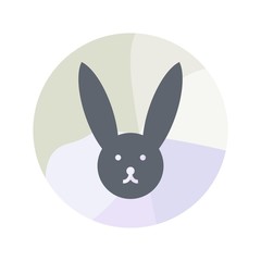 Simple bunny icon.- vector