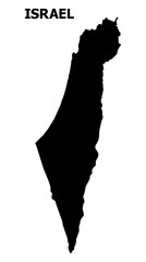 Vector Flat Map of Israel with Name