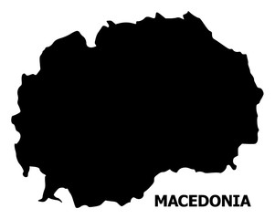 Vector Flat Map of Macedonia with Caption