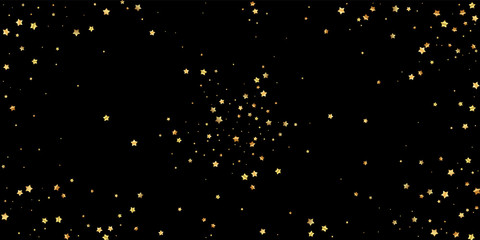 Gold stars random luxury sparkling confetti. Scatt