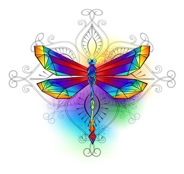 Bright polygonal dragonfly