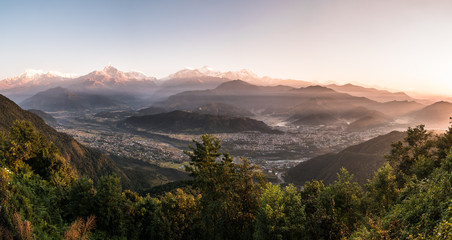 Fototapeta premium Sunrise on Sarangkot view point