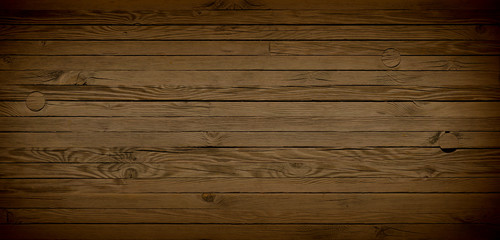 Horizontal wood textured background. Wooden planks on a wall or floor with grain and texture.