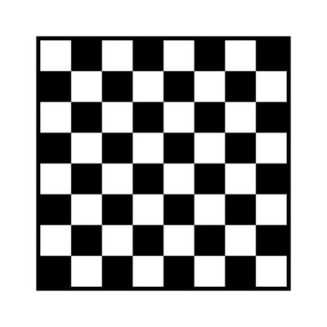 8x8 checker or chess board / chessboard black and white vector with border