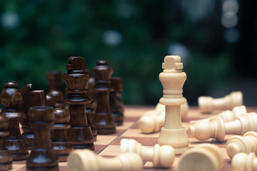 Chess board game, business competitive concept