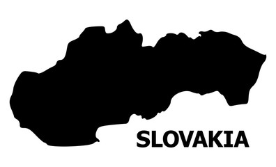 Vector Flat Map of Slovakia with Name