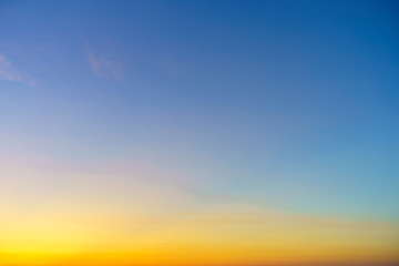 Colorful sky in twilight time background.