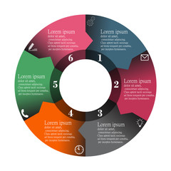 Fototapeta premium Infographic graphic modern elements data visualization vector circle color isolated on white background