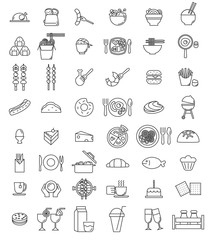 vector food icon set for resturant,banner,logo,printing,business card.vector illustration