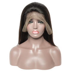 Straight black human hair weaves extensions lace wigs