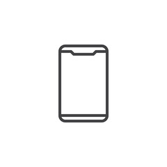 Modern mobile phone line icon. linear style sign for mobile concept and web design. Smartphone device outline vector icon. Symbol, logo illustration. Pixel perfect vector graphics