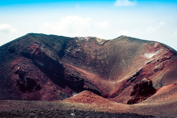 Mount Etna, active volcano on the east coast of Sicily, Italy.