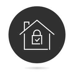 Home security - vector icon. Illustration isolated. Simple pictogram.