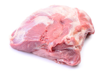 Pork meat on white background