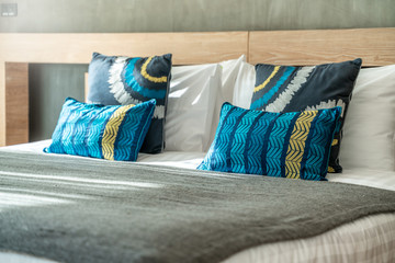 beautiful pillow on the bed in the bedroom