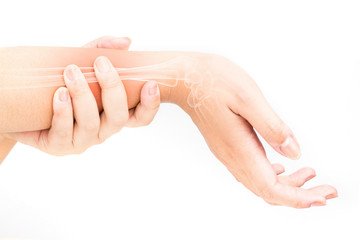 forearm bones injury white background forearm pain