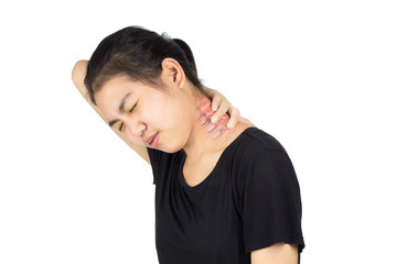 neck muscle pain white background neck pain