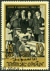 UMM AL-QUWAIN - 1965: shows Kennedy family, memoreal state funeral John F. Kennedy (1917-1963)