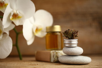 Cannabis oil medical marijuana relax concept