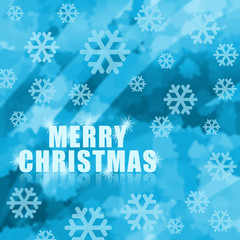 Merry Christmas background with snowflakes