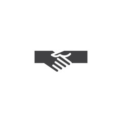Business handshake vector icon. filled flat sign for mobile concept and web design. Friendship hands Shake glyph icon. Contract agreement symbol, logo illustration. Pixel perfect vector
