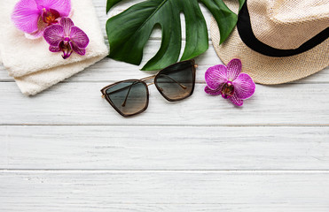 Summer vacation flat lay